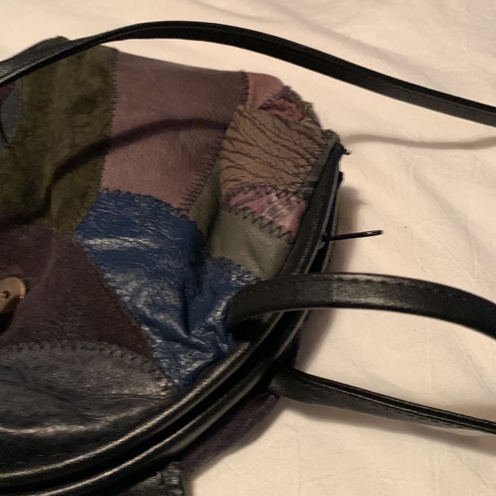 Leather patchwork purse - Picture 5 of 5